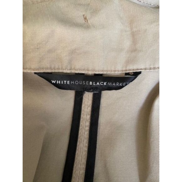 EUC White House Black Market Zip Front Military Jacket 10 - Picture 11 of 13